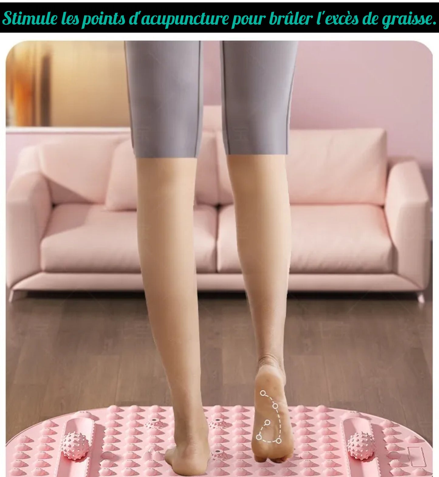 Tapis d'Acupression Zen & Silhouette – Silicone Médical